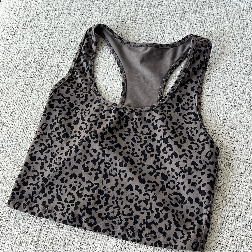 Leopard Print Racerback Tank Top - Picture 3 of 3
